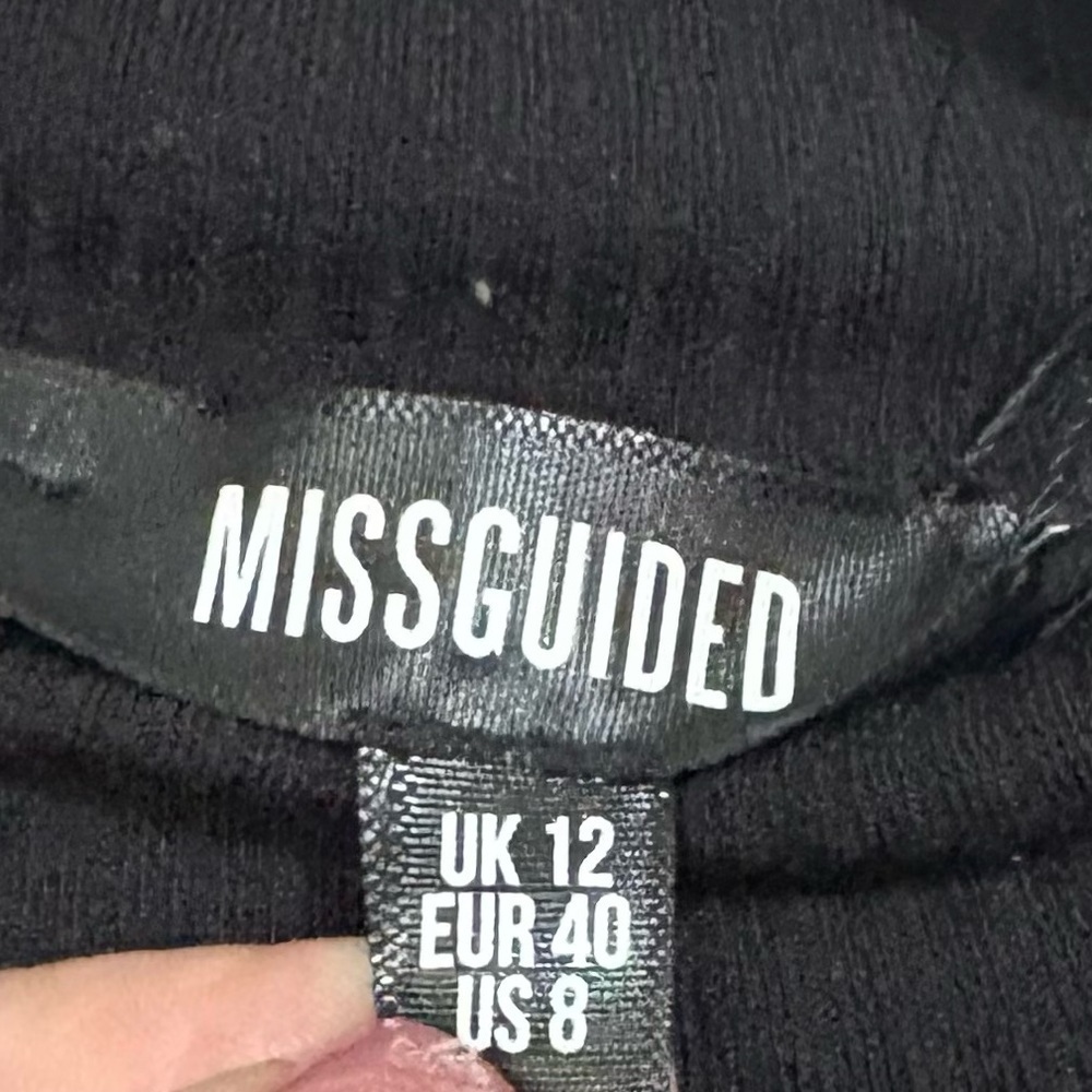 NEW-Missguided Women’s Black Long Sleeve Women's Top SZ 8 - Picture 5 of 6